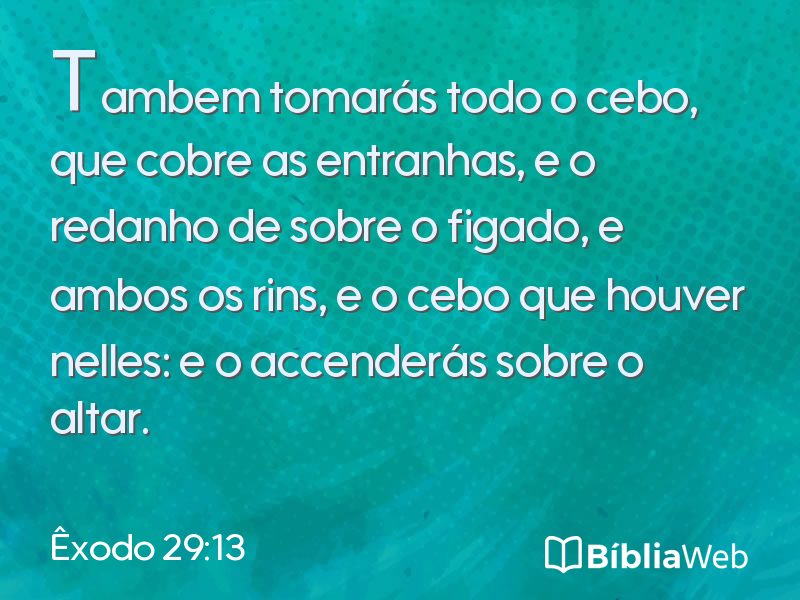 Êxodo 29:13 em imagem para compartilhar