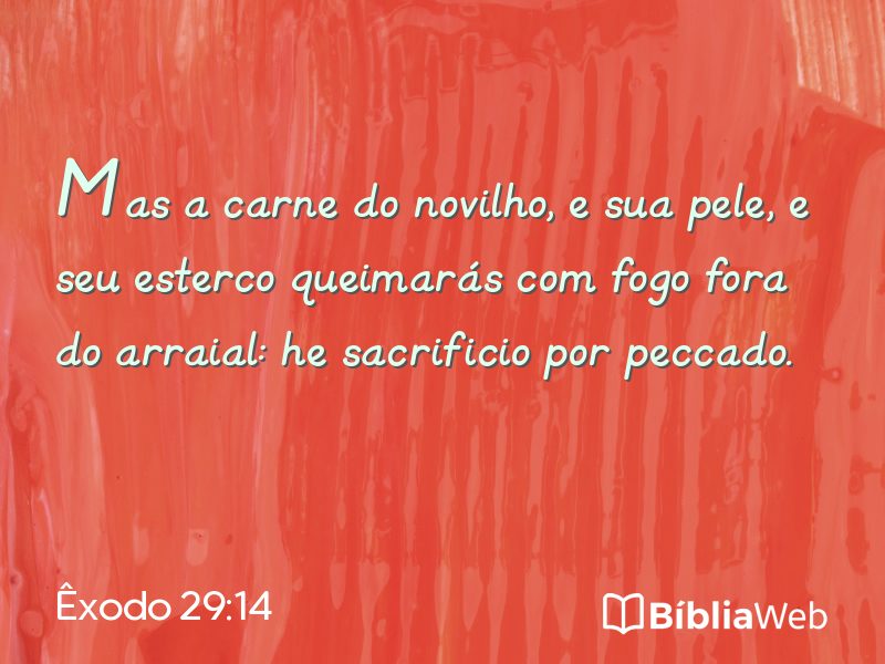 Êxodo 29:14 em imagem para compartilhar