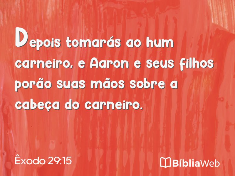 Êxodo 29:15 em imagem para compartilhar