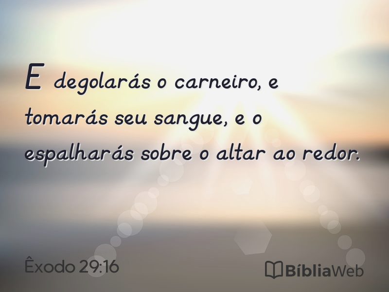 Êxodo 29:16 em imagem para compartilhar