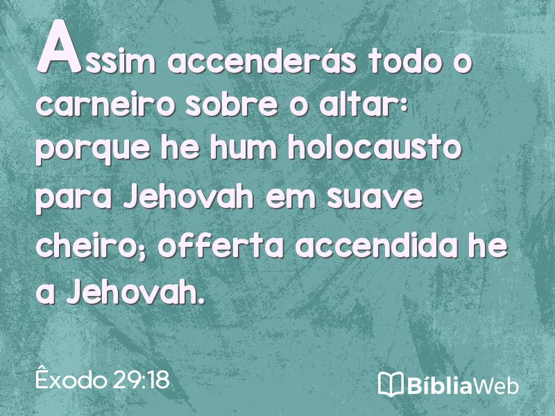 Êxodo 29:18 em imagem para compartilhar