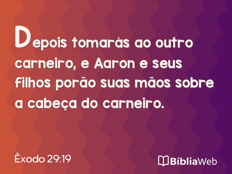 Êxodo 29:19 em imagem para compartilhar