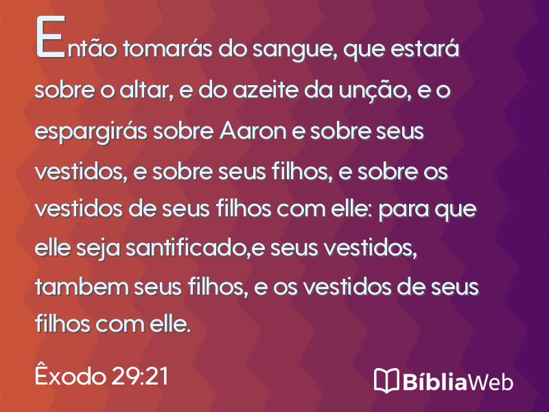Êxodo 29:21 em imagem para compartilhar