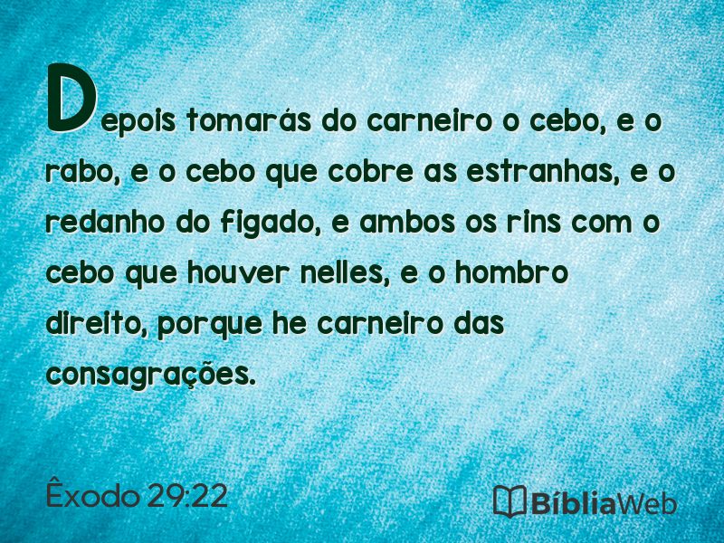 Êxodo 29:22 em imagem para compartilhar