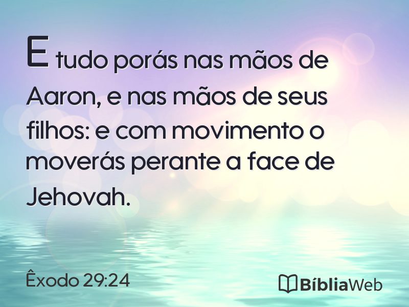 Êxodo 29:24 em imagem para compartilhar