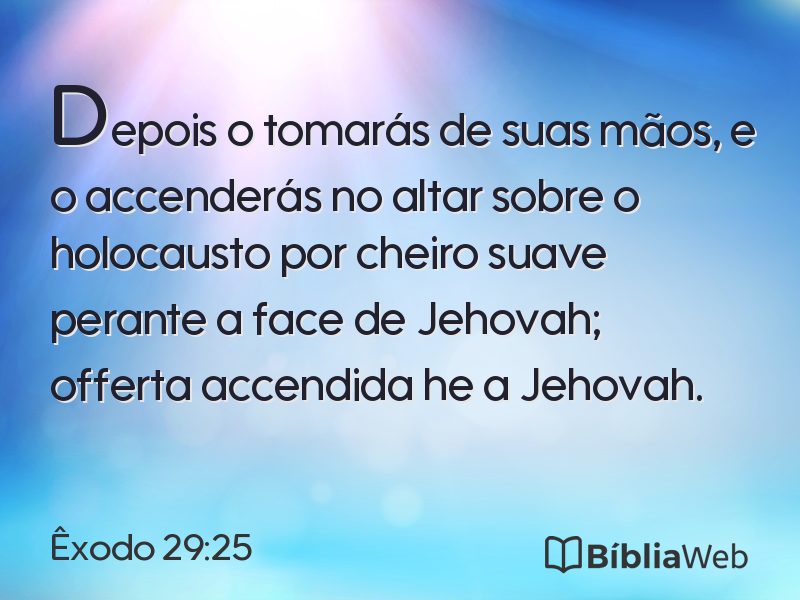 Êxodo 29:25 em imagem para compartilhar