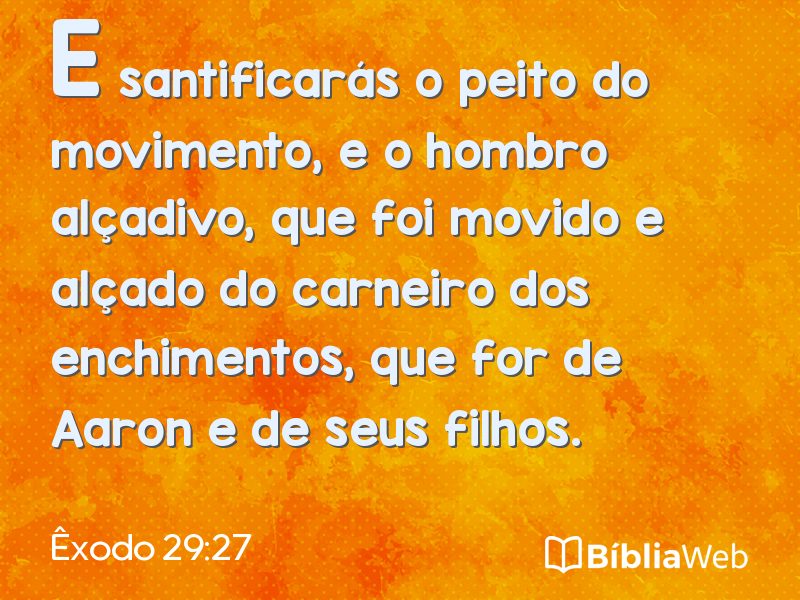 Êxodo 29:27 em imagem para compartilhar
