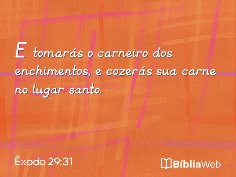 Êxodo 29:31 em imagem para compartilhar
