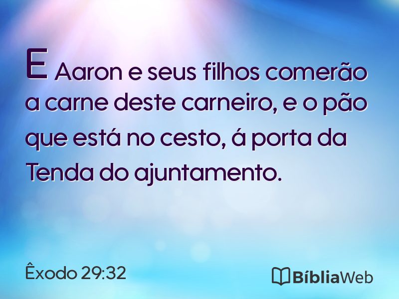 Êxodo 29:32 em imagem para compartilhar