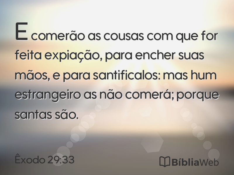 Êxodo 29:33 em imagem para compartilhar