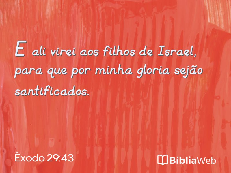 Êxodo 29:43 em imagem para compartilhar