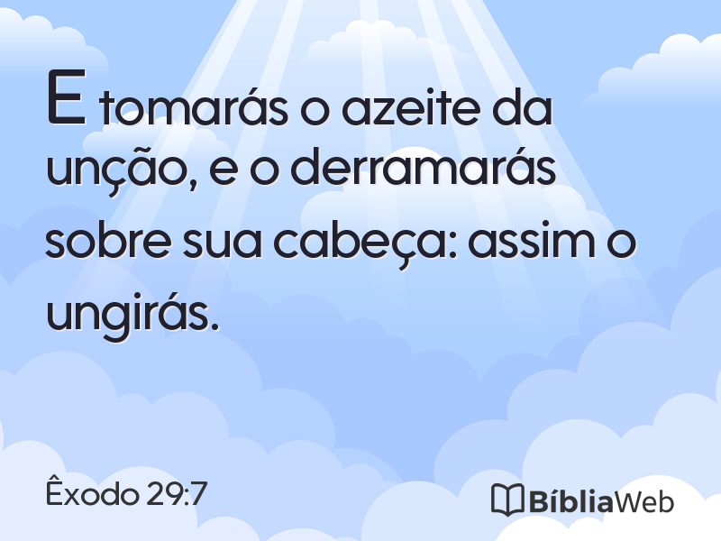 Êxodo 29:7 em imagem para compartilhar