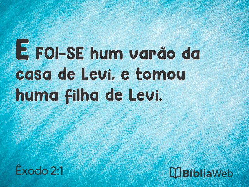 Êxodo 2:1 em imagem para compartilhar