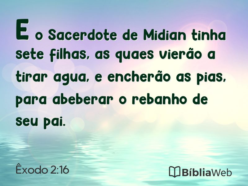 Êxodo 2:16 em imagem para compartilhar
