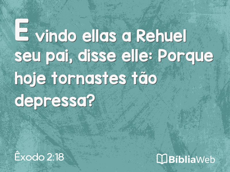 Êxodo 2:18 em imagem para compartilhar