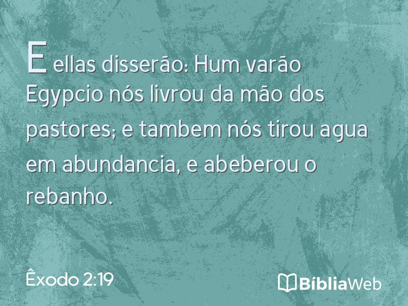 Êxodo 2:19 em imagem para compartilhar