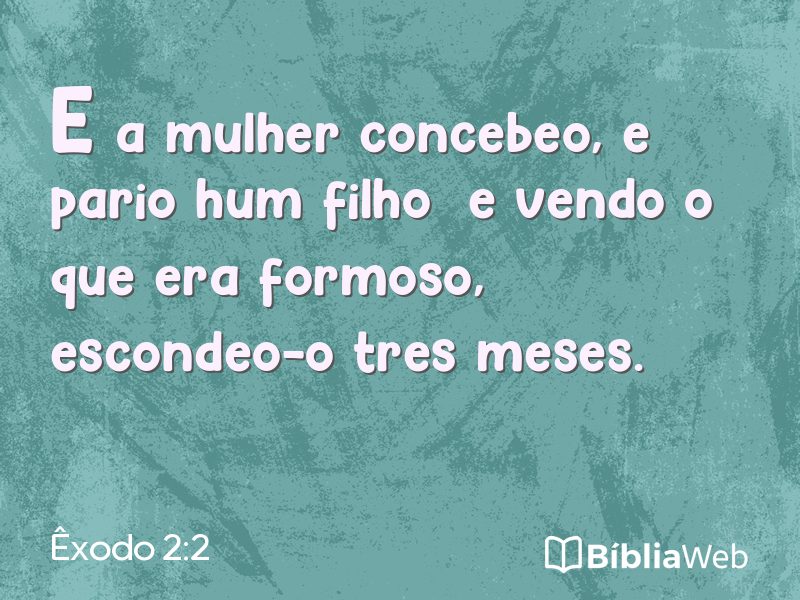 Êxodo 2:2 em imagem para compartilhar