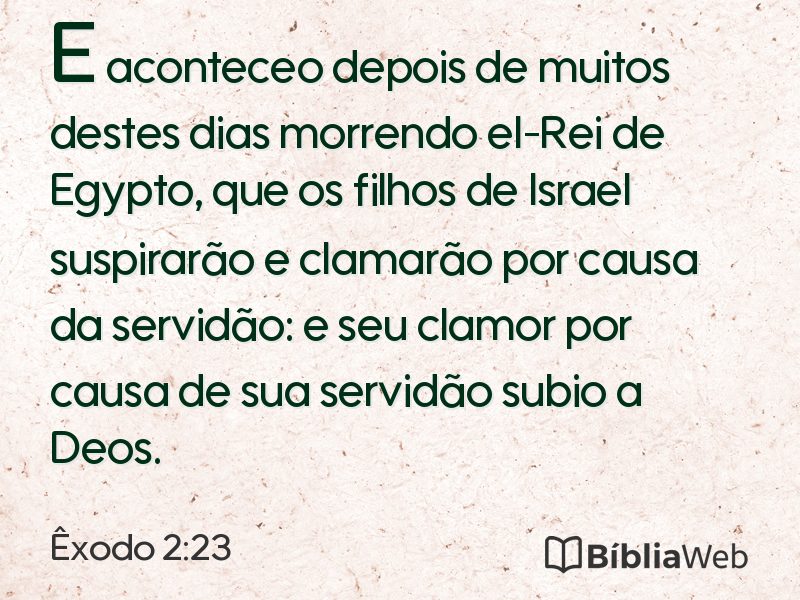 Êxodo 2:23 em imagem para compartilhar