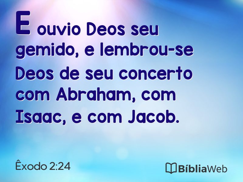 Êxodo 2:24 em imagem para compartilhar