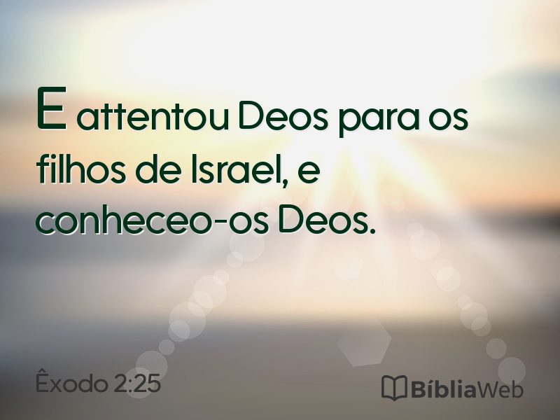 Êxodo 2:25 em imagem para compartilhar