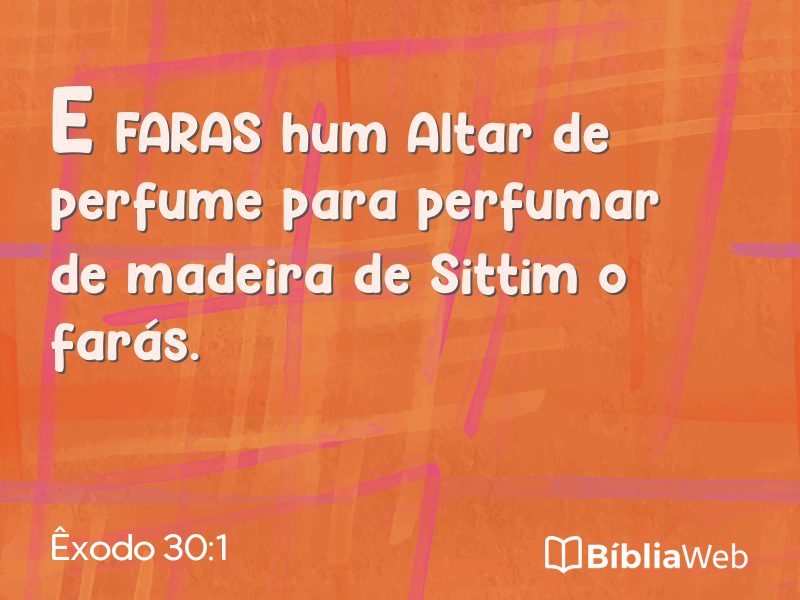 Êxodo 30:1 em imagem para compartilhar