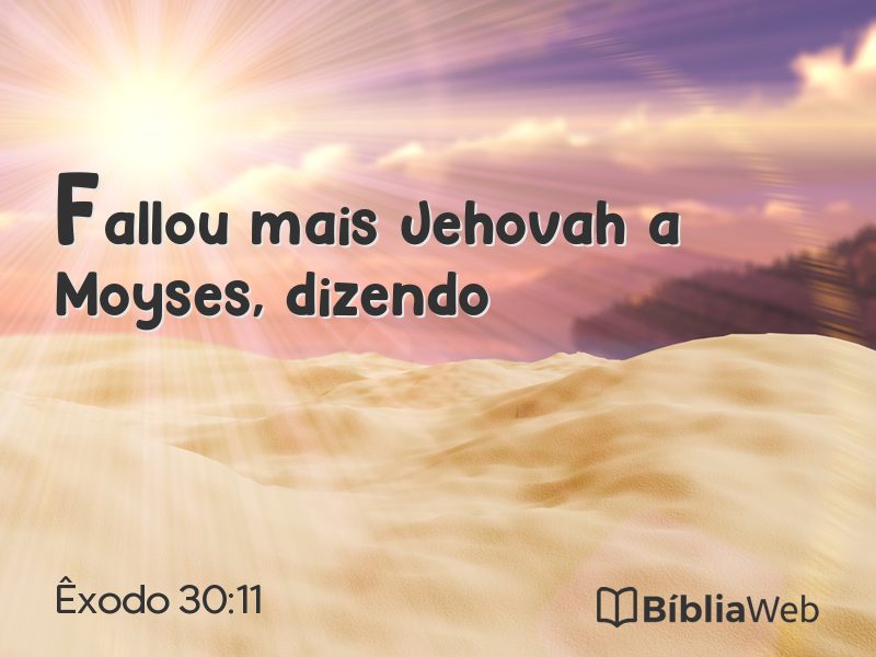 Êxodo 30:11 em imagem para compartilhar