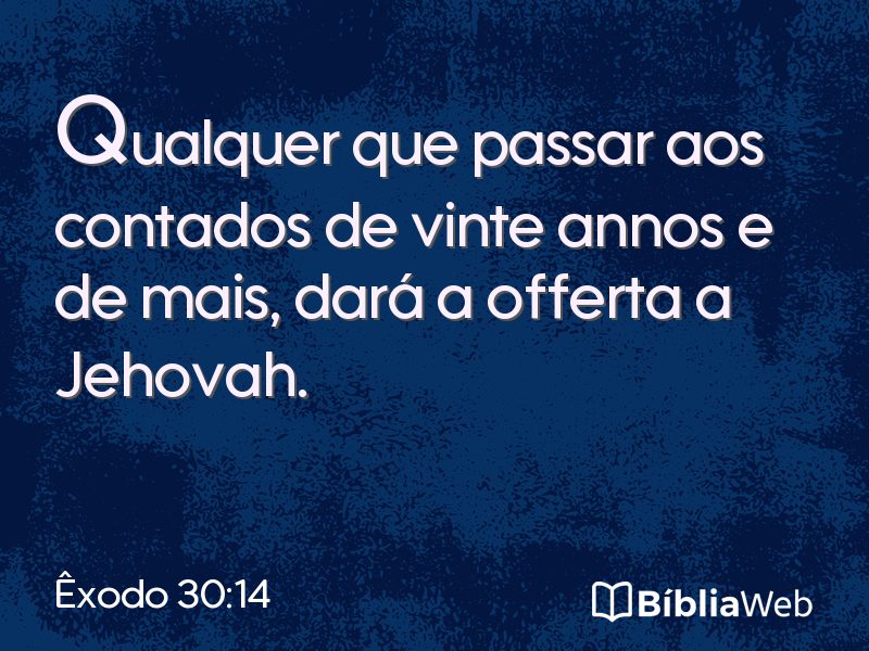 Êxodo 30:14 em imagem para compartilhar