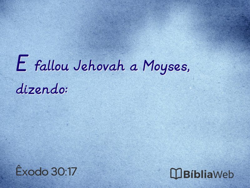 Êxodo 30:17 em imagem para compartilhar