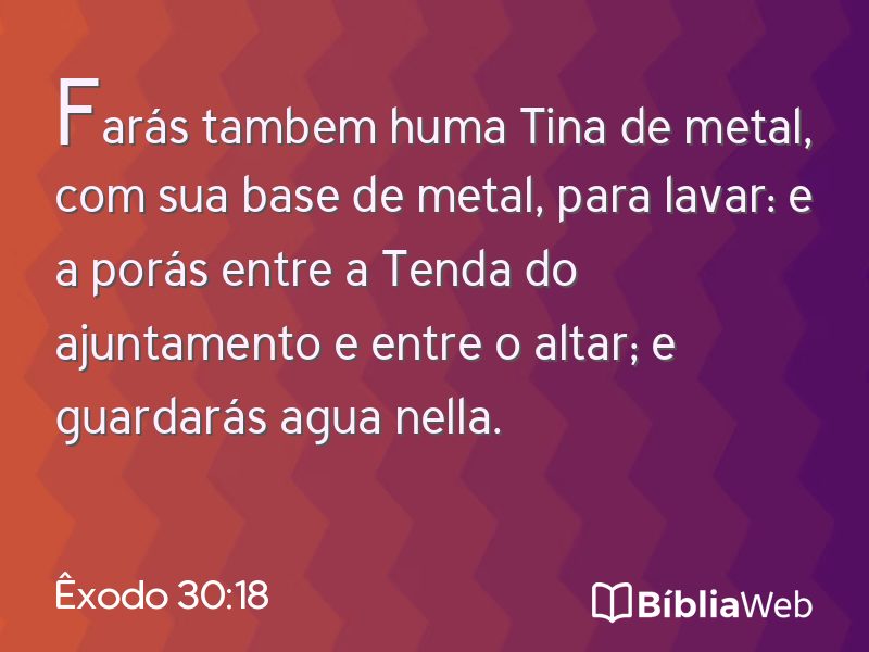 Êxodo 30:18 em imagem para compartilhar
