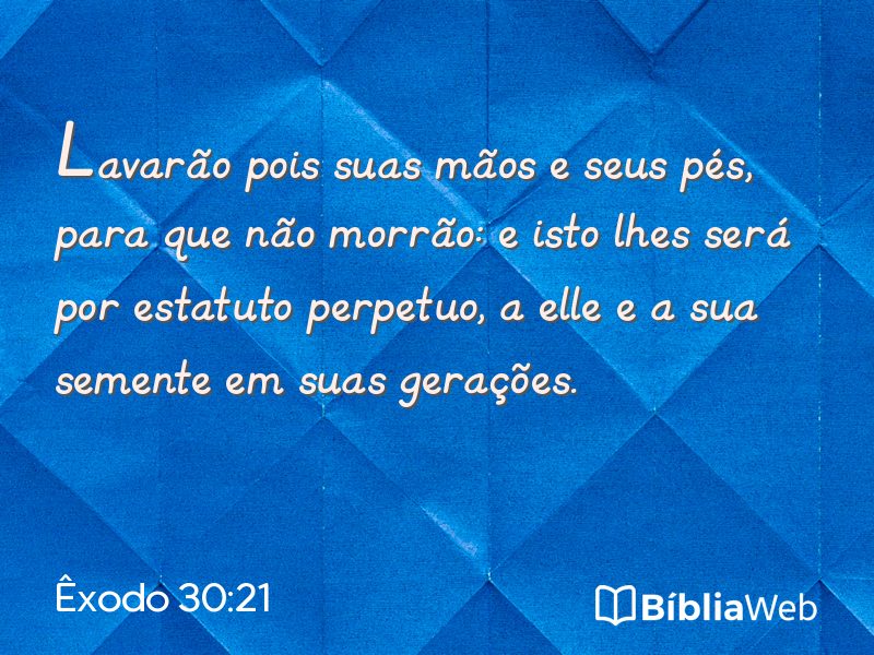 Êxodo 30:21 em imagem para compartilhar