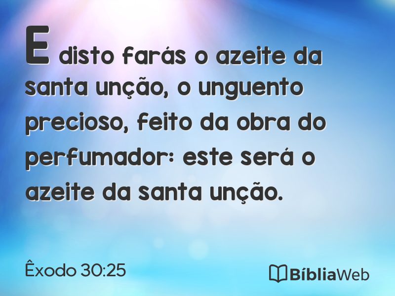 Êxodo 30:25 em imagem para compartilhar