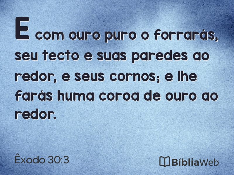 Êxodo 30:3 em imagem para compartilhar