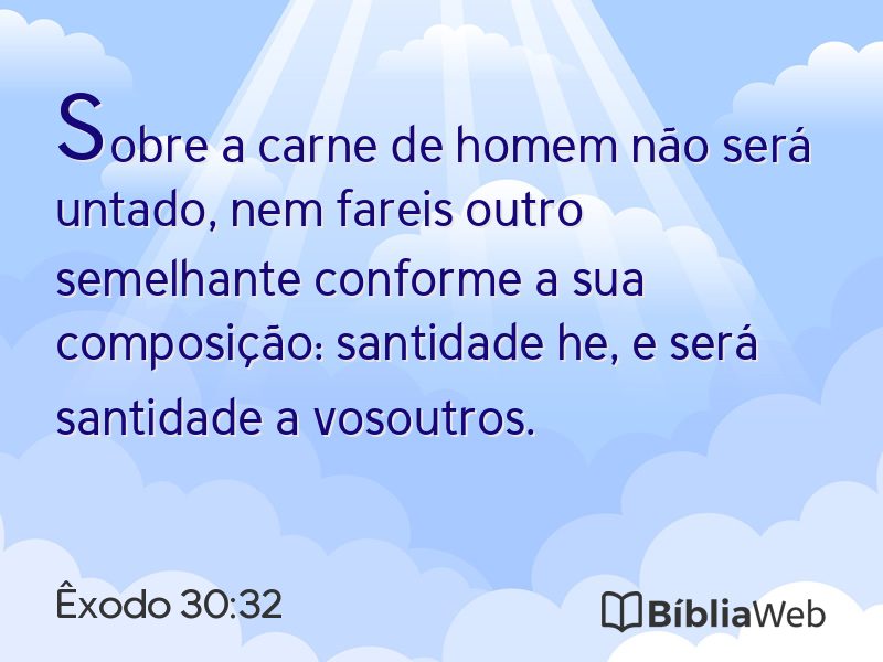 Êxodo 30:32 em imagem para compartilhar