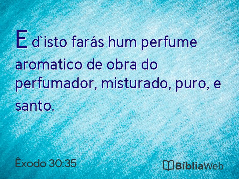 Êxodo 30:35 em imagem para compartilhar