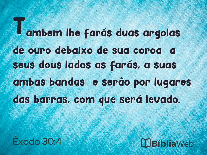 Êxodo 30:4 em imagem para compartilhar