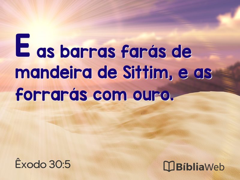 Êxodo 30:5 em imagem para compartilhar