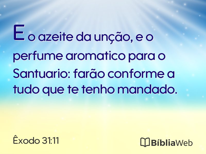 Êxodo 31:11 em imagem para compartilhar