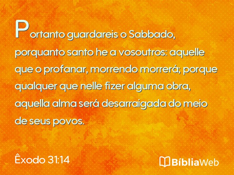 Êxodo 31:14 em imagem para compartilhar