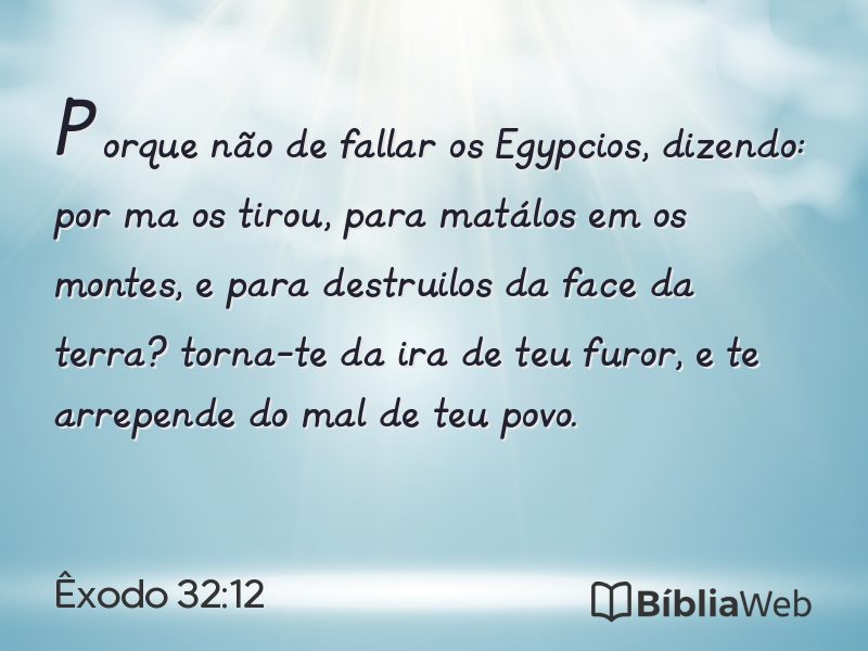 Êxodo 32:12 em imagem para compartilhar
