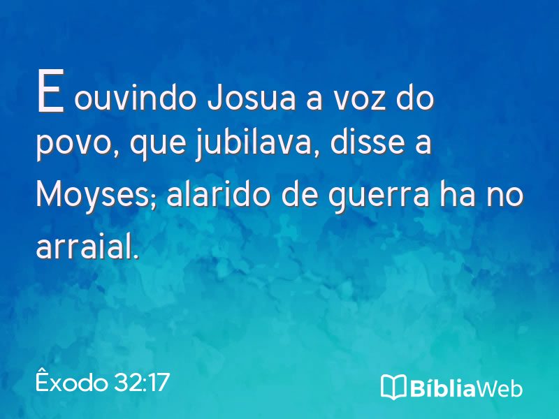 Êxodo 32:17 em imagem para compartilhar