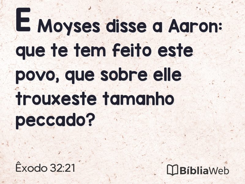 Êxodo 32:21 em imagem para compartilhar