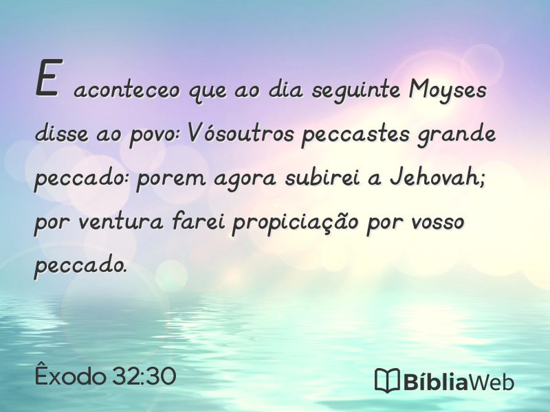 Êxodo 32:30 em imagem para compartilhar