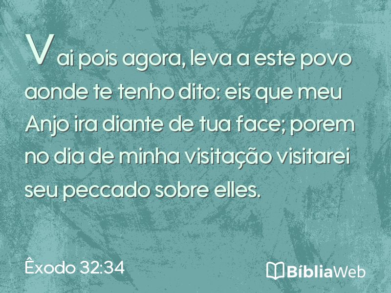 Êxodo 32:34 em imagem para compartilhar