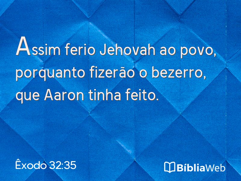 Êxodo 32:35 em imagem para compartilhar