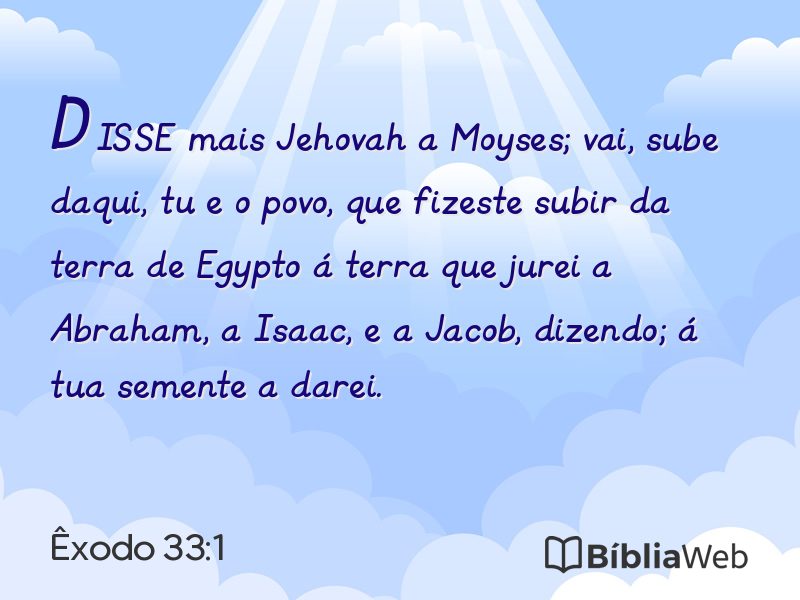 Êxodo 33:1 em imagem para compartilhar