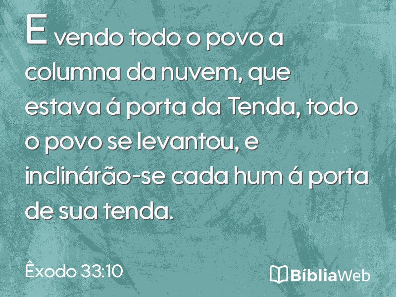 Êxodo 33:10 em imagem para compartilhar