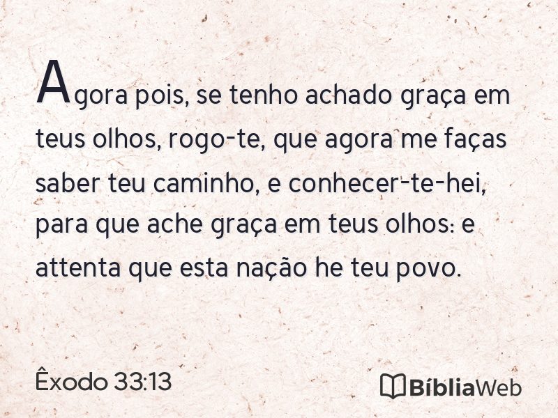 Êxodo 33:13 em imagem para compartilhar