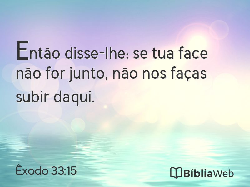 Êxodo 33:15 em imagem para compartilhar