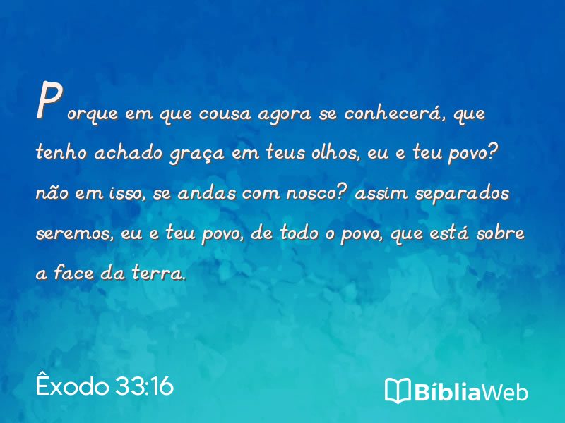Êxodo 33:16 em imagem para compartilhar