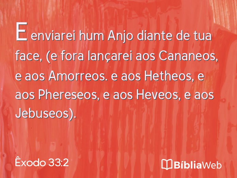 Êxodo 33:2 em imagem para compartilhar